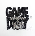 Bulldog Mascot Game Day Sequin Patch - Large