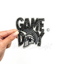 Trojan Spartan Mascot Game Day Sequin Patch - Small