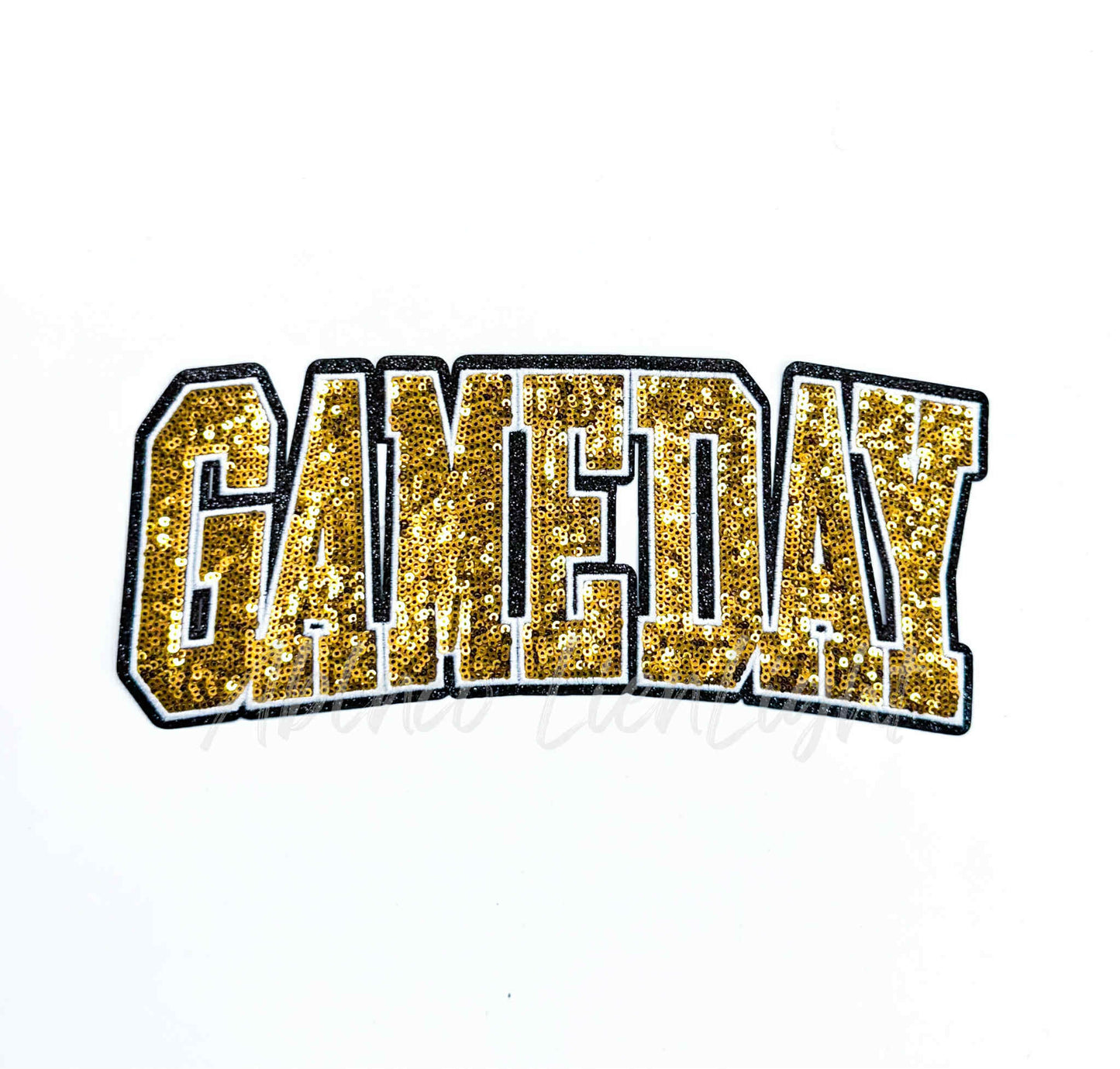 Gold Game Day Sequins Patch