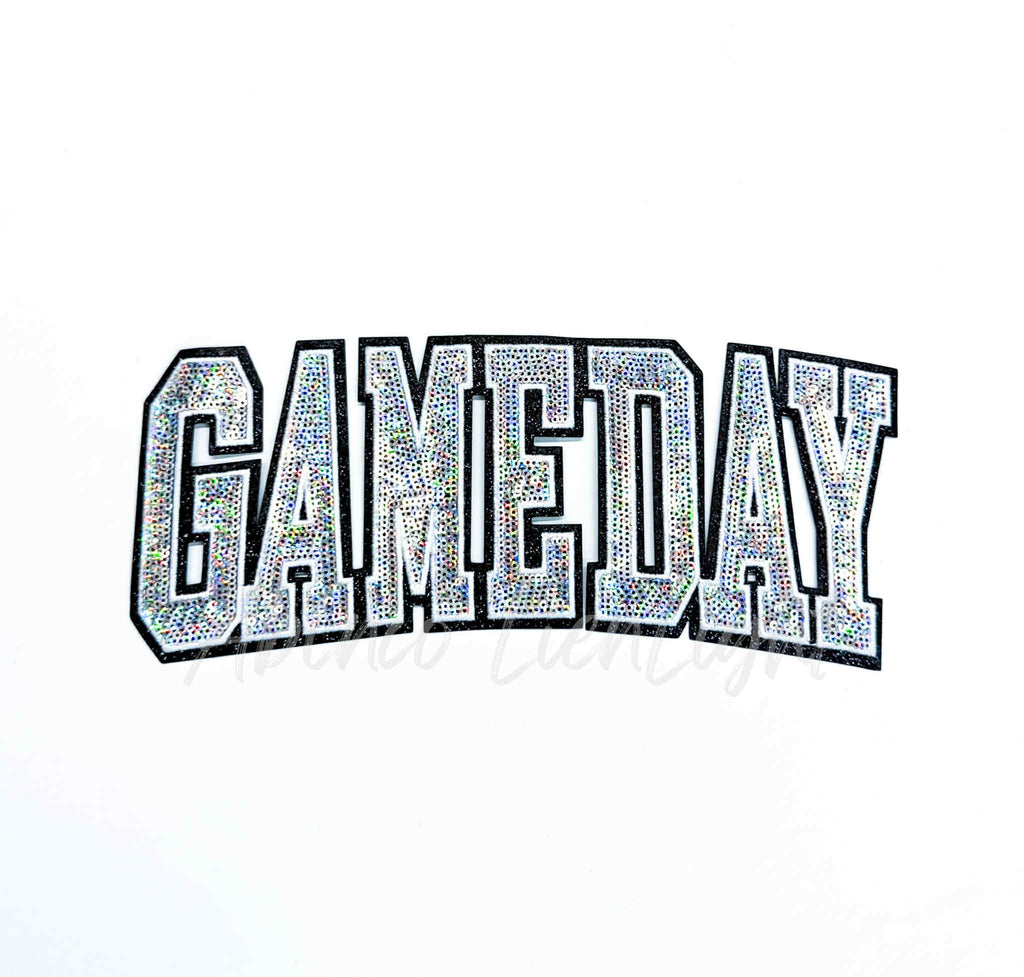 Silver Game Day Sequin Patch - Large