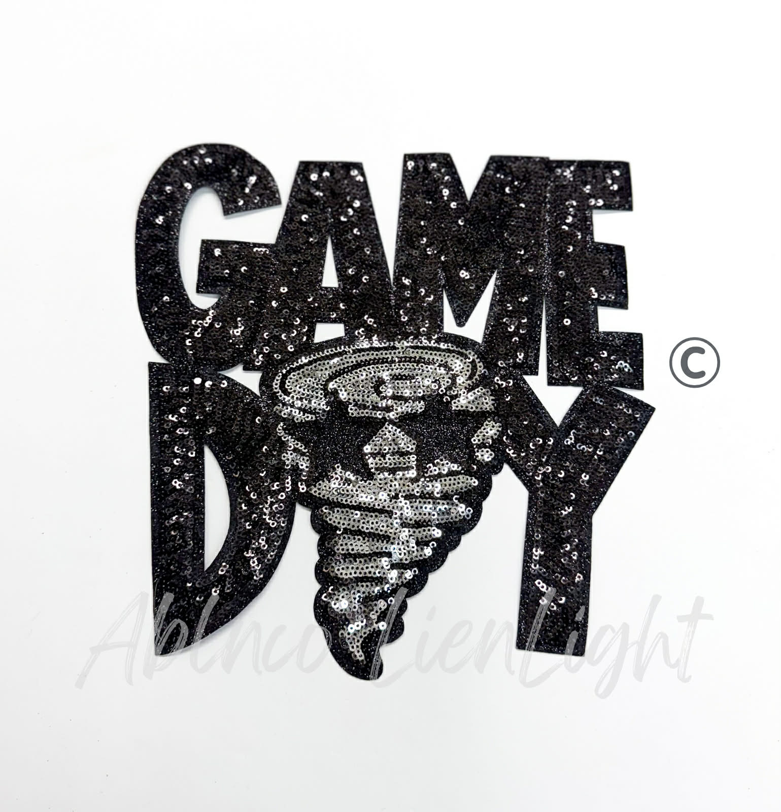 Twister Cyclones Mascot Game Day Sequin Patch - Large