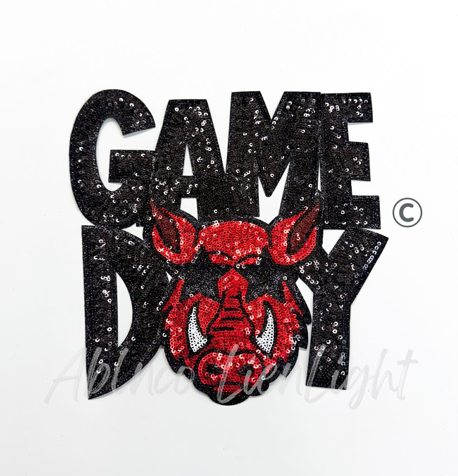 Hog Mascot Game Day Sequin Patch - Large