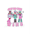 Joy To The Wine Nutcrackers Christmas Sequin Patch - Large