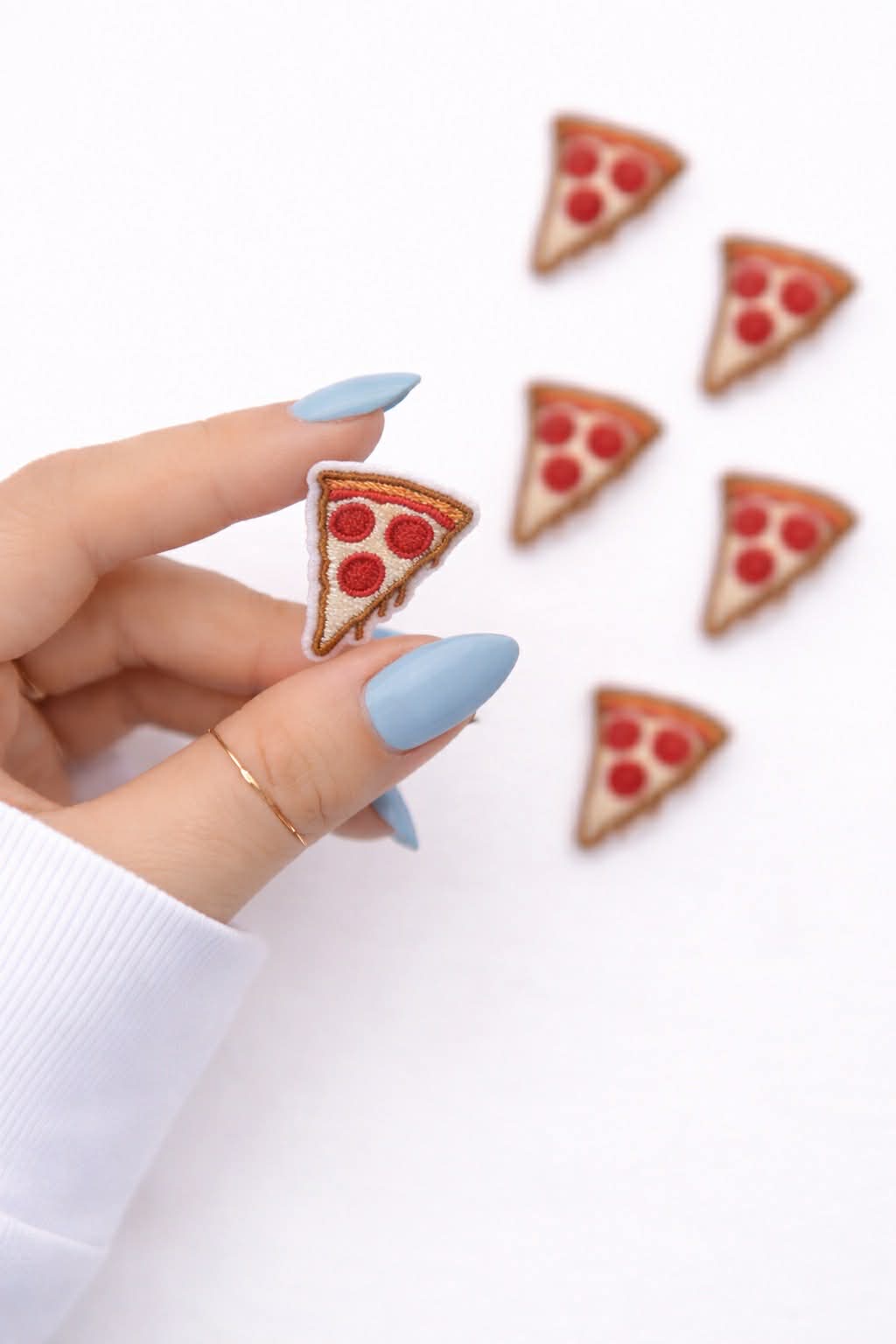Mini Pizza Embroidered Patch