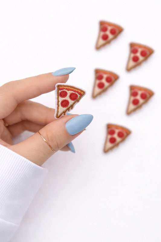 Mini Pizza Embroidered Patch