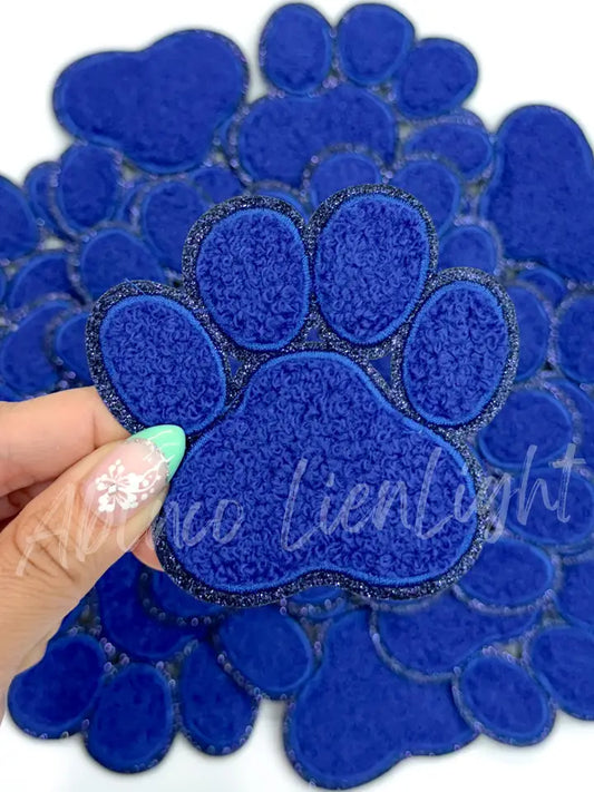 Royal Chenille Paw Embroidery Patch