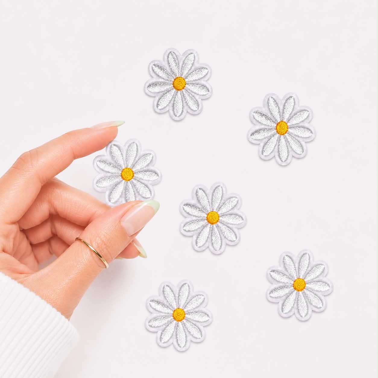 Mini Daisy Embroidered Patch