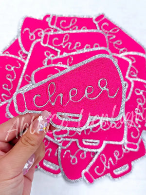 Football Red Game Day Checkered Star Sequin Patch