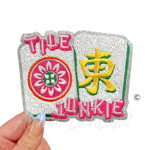 Tile Junkie Mahjong Sequin Patch - Small