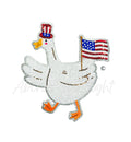 Red White Blue 4th July Goose Sequin Patch - Large