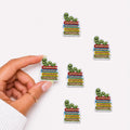 Mini Bookworm Embroidered Patch