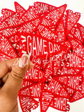 Red Game Day Pennant Flag Embroidery Patch