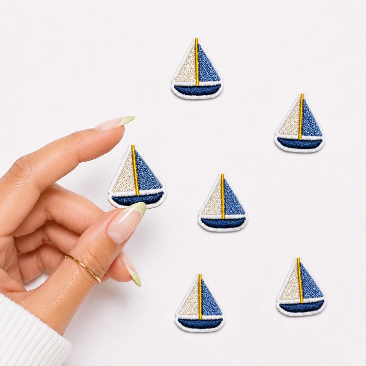 Mini Sailboat Embroidered Patch