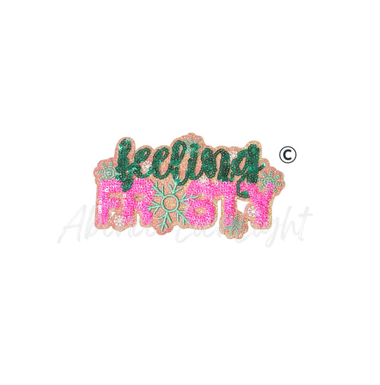 Feeling Frosty Sequins Christmas Patch-SMALL