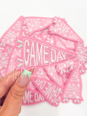 Pink Foam Finger Embroidery Patch