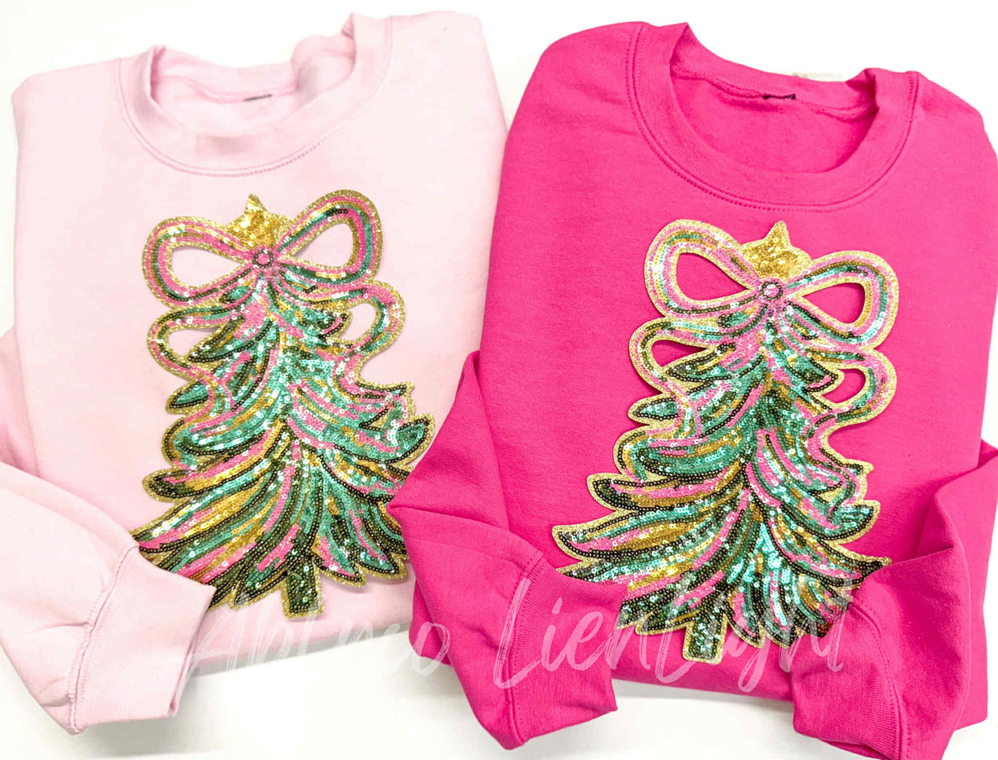 Christmas Tree Sequins Christmas Patch Sweatshirt