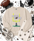 Touchdown Post Football Sequin Patch Sweatshirt
