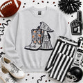 Black Small Town Big Spirit Football Sequin Patch Sweatshirt