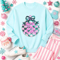 Deck The Halls Ornament Christmas Sequin Patch Sweatshirt