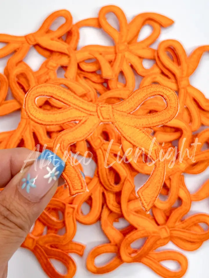 Orange Dainty Bow Patch