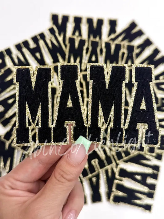 Mama Black & Gold Patch