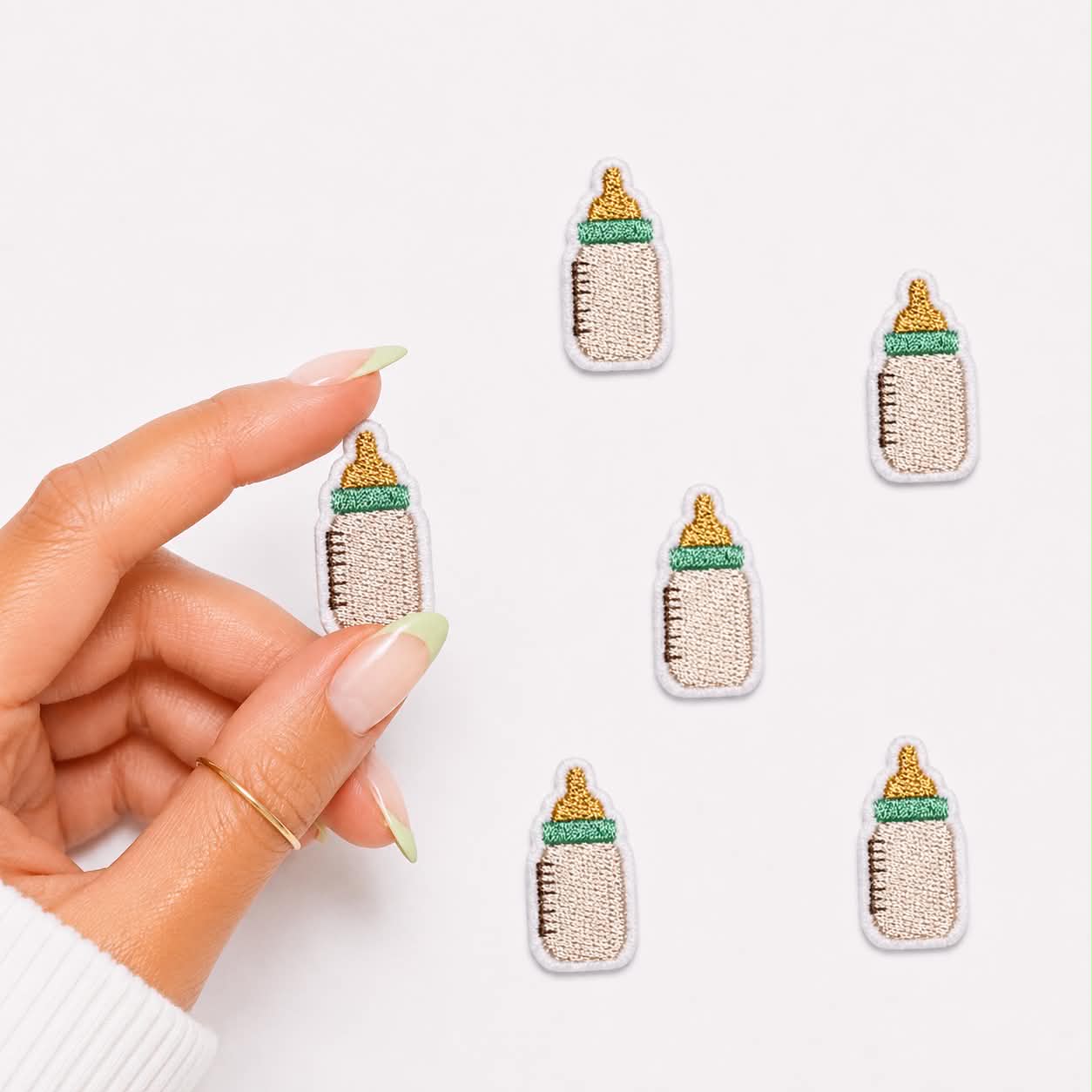 Mini Baby Bottle Embroidered Patch