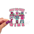 Joy To The Wine Nutcracker Christmas Sequin Patch - Small