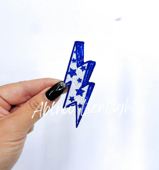 Royal Star Bolt Embroidery Sequin Patch