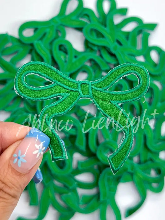 Green Dainty Bow Patch