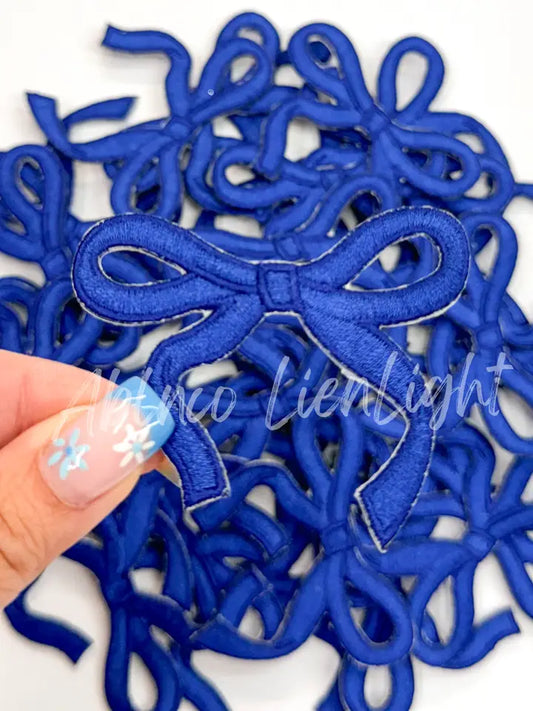 Royal Blue Dainty Bow Patch