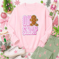 Oh Snap Gingerbread Christmas Sequin Patch Sweatshirt