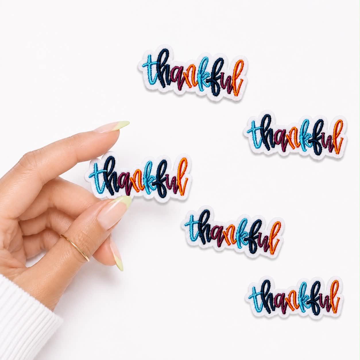 Mini Thankful Embroidered Patch