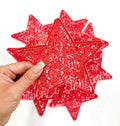 5” Red Sequin Star Embroidery Patch