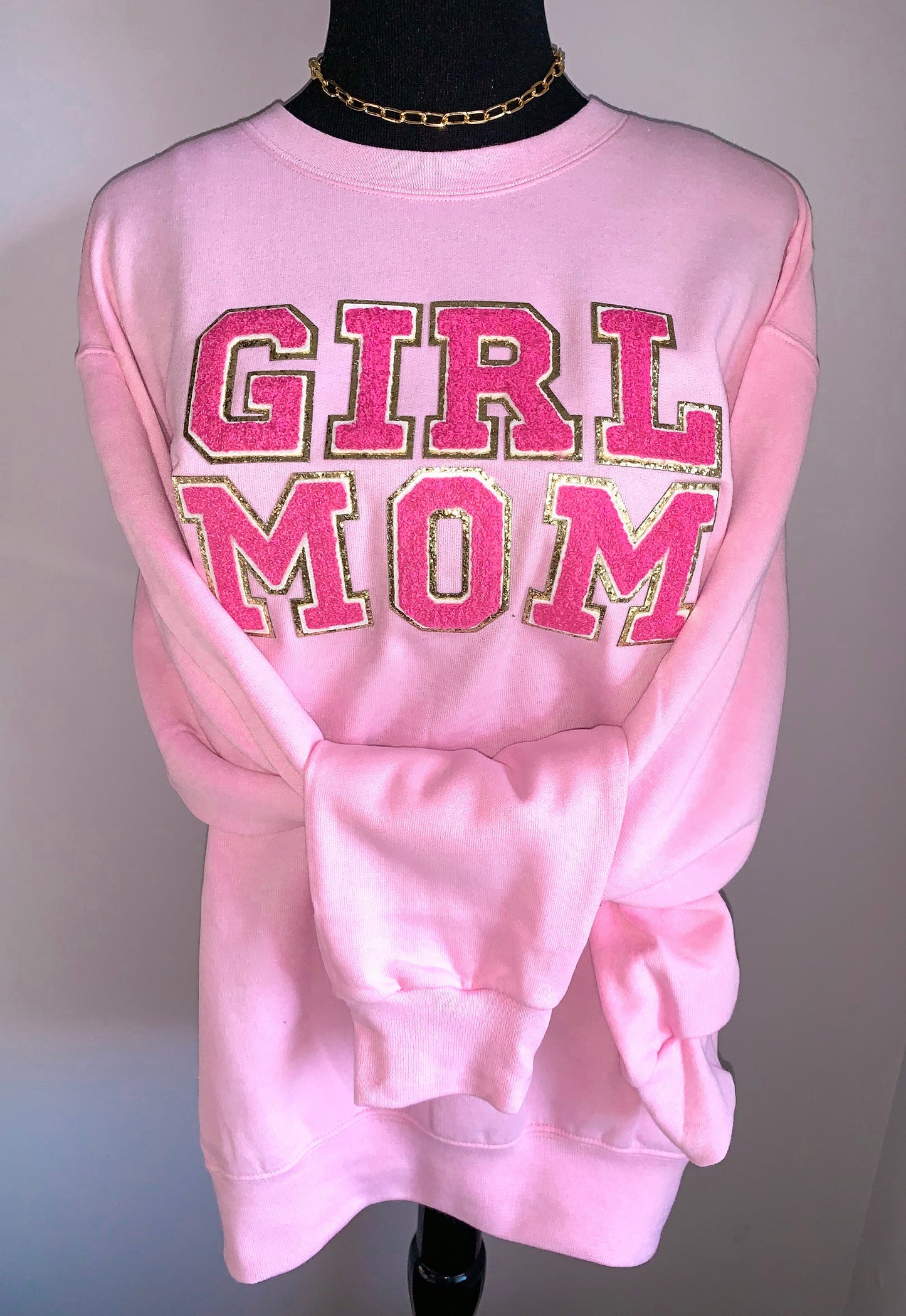 Mama Girl Mom Pink Sweatshirt