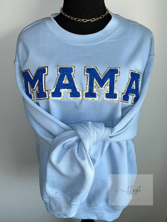 Mama Boy Mom Blue Sweatshirt